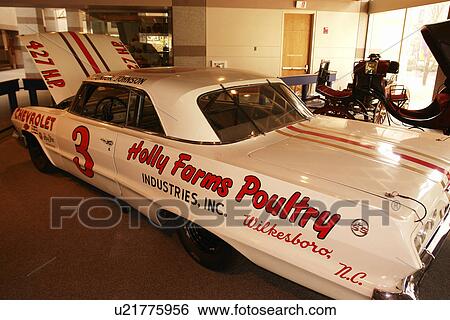 Stock Photograph -  Raleigh, NC, North Carolina, Downtown, North Carolina Museum of History, Chevrolet Race Car. Fotosearch