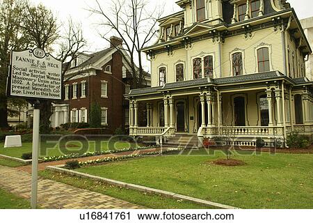 Stock Image -  Raleigh, NC, North Carolina, Fannie E. Heck House. Fotosearch