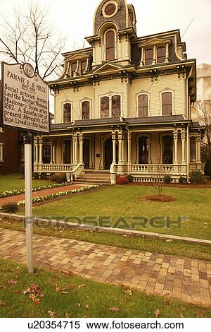 Stock Photography -  Raleigh, NC, North Carolina, Fannie E. Heck House. Fotosearch