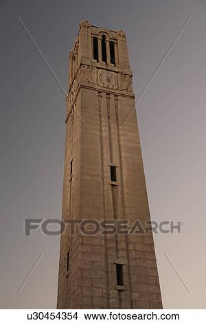 Raleigh, NC, North Carolina, North Carolina State University, Memorial Bell Tower, evening View Large Photo Image Picture - Raleigh, NC, North Carolina, North Carolina State University, Memorial Bell Tower, evening. Fotosearch