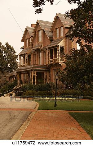 Stock Image -  Raleigh, NC, North Carolina, Governor's Mansion. Fotosearch