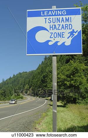 Reedsport, OR, Oregon, Pacific Ocean, Pacific Coast Scenic Byway, Rt Route, Highway 101, Oregon Dunes National Recreation Area, Siuslaw National Forest, road sign, Leaving Tsunami Hazard Zone View Large Photo Image Stock Image - Reedsport, OR, Oregon, Pacific Ocean, Pacific Coast Scenic Byway, Rt Route, Highway 101, Oregon Dunes National Recreation Area, Siuslaw National Forest, road sign, Leaving Tsunami Hazard Zone. Fotosearch