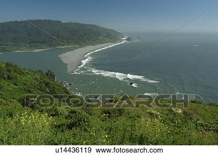 Requa, CA, California, Pacific Ocean, Redwood National and State Parks, Klamath River Overlook View Large Photo Image Stock Photo - Requa, CA, California, Pacific Ocean, Redwood National and State Parks, Klamath River Overlook. Fotosearch