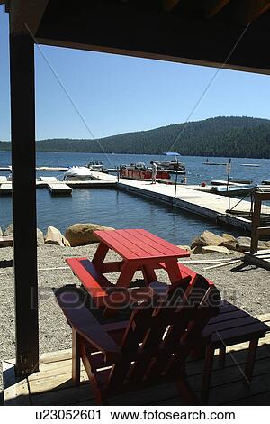 Stock Image -  Rogue River National Forest, OR, Oregon, Lake of the Woods Mountain Lodge and Resort, Cascade Range. Fotosearch