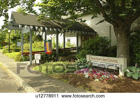 Stock Image -  Salem, OR, Oregon, Bush's Pasture Park, Bush Barn Art Center, Salem Art Association. Fotosearch