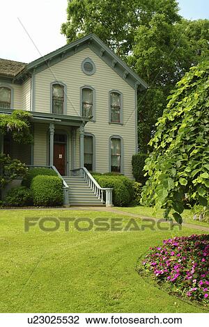 Salem, OR, Oregon, Bush's Pasture Park, Bush House Museum, Italianate 1877 View Large Photo Image Stock Image - Salem, OR, Oregon, Bush's Pasture Park, Bush House Museum, Italianate 1877. Fotosearch