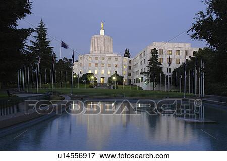 Salem, OR, Oregon, State Capitol, evening View Large Photo Image Stock Photo - Salem, OR, Oregon, State Capitol, evening. Fotosearch
