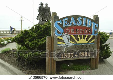 Seaside, OR, Oregon, Pacific Ocean, Pacific Coast Scenic Byway, Rt Route, Highway 101, statue, ocean resort View Large Photo Image Stock Image - Seaside, OR, Oregon, Pacific Ocean, Pacific Coast Scenic Byway, Rt Route, Highway 101, statue, ocean resort. Fotosearch
