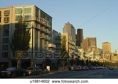 Stock Image -  Seattle, WA, Washington, downtown, skyline. Fotosearch