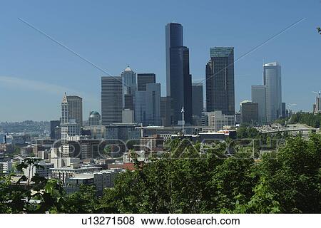 Seattle, WA, Washington, downtown, skyline View Large Photo Image Stock Photo - Seattle, WA, Washington, downtown, skyline. Fotosearch