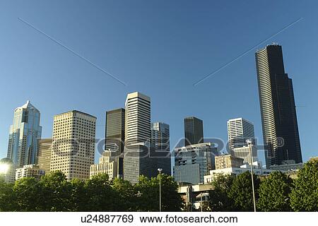 Seattle, WA, Washington, downtown, skyline View Large Photo Image Stock Photo - Seattle, WA, Washington, downtown, skyline. Fotosearch