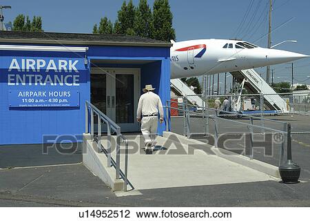 Stock Image -  Seattle, WA, Washington, Museum of Flight, The Concorde. Fotosearch