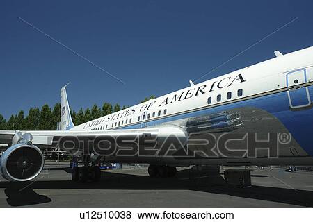 Stock Photo -  Seattle, WA, Washington, Museum of Flight, Boeing, Air Force One plane. Fotosearch