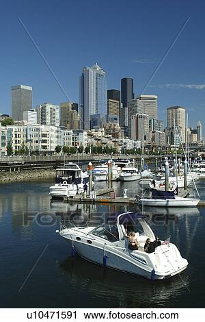 Seattle, WA, Washington, Puget Sound, Elliot Bay, Bell Street, Harbor, Marina View Large Photo Image Stock Image - Seattle, WA, Washington, Puget Sound, Elliot Bay, Bell Street, Harbor, Marina. Fotosearch