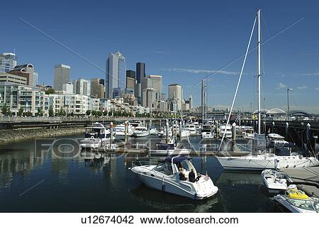 Seattle, WA, Washington, Puget Sound, Elliot Bay, Bell Street, Harbor, Marina View Large Photo Image Stock Image - Seattle, WA, Washington, Puget Sound, Elliot Bay, Bell Street, Harbor, Marina. Fotosearch