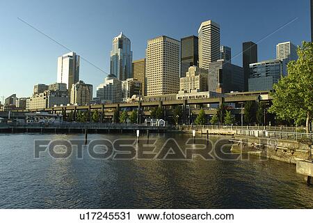 Seattle, WA, Washington, Puget Sound, downtown, skyline View Large Photo Image Stock Image - Seattle, WA, Washington, Puget Sound, downtown, skyline. Fotosearch