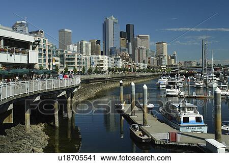 Seattle, WA, Washington, Puget Sound, Elliot Bay, Bell Street, Harbor, Marina View Large Photo Image Stock Image - Seattle, WA, Washington, Puget Sound, Elliot Bay, Bell Street, Harbor, Marina. Fotosearch