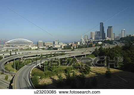 Seattle, WA, Washington, Qwest Field, Seahawks, football stadium, I-5, downtown, skyline View Large Photo Image Stock Photography - Seattle, WA, Washington, Qwest Field, Seahawks, football stadium, I-5, downtown, skyline. Fotosearch