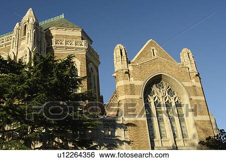 Stock Photograph -  Seattle, WA, Washington, University of Washington, Suzzalo Library. Fotosearch