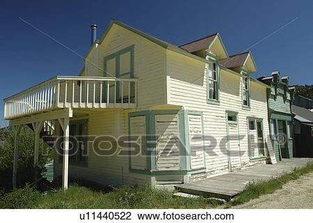 Stock Image -  Silver City, ID, Idaho, Ghost Town, Owyhee Mountains. Fotosearch