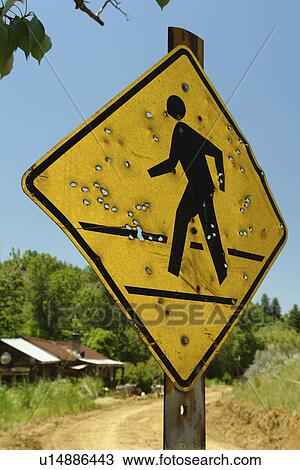 Silver City, ID, Idaho, Ghost Town, pedestrian crossing sign full of bullet holes, dirt road View Large Photo Image Stock Image - Silver City, ID, Idaho, Ghost Town, pedestrian crossing sign full of bullet holes, dirt road. Fotosearch