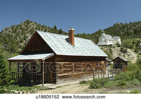 Stock Image -  Silver City, ID, Idaho, Ghost Town, Owyhee Mountains. Fotosearch