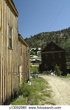 Stock Photography -  Silver City, ID, Idaho, Ghost Town, Owyhee Mountains. Fotosearch