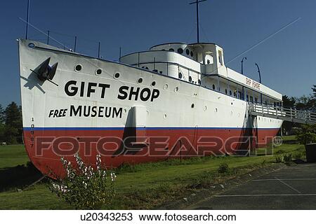 Stock Image -  Smith River, CA, California, Ship Ashore Museum. Fotosearch