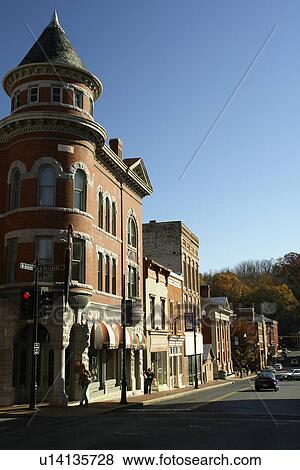 Stock Photo -  Staunton, VA, Virginia, Shenandoah Valley, Historic Downtown, The Marquis Building. Fotosearch