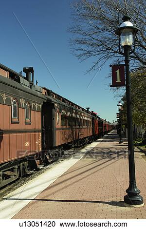 Stock Image -  Strasburg, PA, Pennsylvania, Pennsylvania Dutch Country, Strasburg Railroad Company, excursion train, RR. Fotosearch