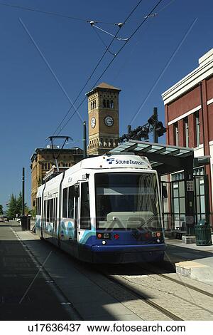 Tacoma, WA, Washington, Historic Downtown, Light Rail System on Broadway View Large Photo Image Stock Photo - Tacoma, WA, Washington, Historic Downtown, Light Rail System on Broadway. Fotosearch