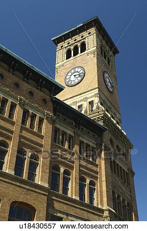 Tacoma, WA, Washington, Historic Downtown, Old City Hall, Clock Tower View Large Photo Image Stock Photo - Tacoma, WA, Washington, Historic Downtown, Old City Hall, Clock Tower. Fotosearch