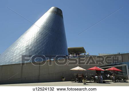 Stock Image -  Tacoma, WA, Washington, Museum of Glass, downtown. Fotosearch