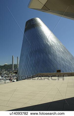 Stock Image -  Tacoma, WA, Washington, Museum of Glass, downtown. Fotosearch