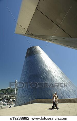 Stock Image -  Tacoma, WA, Washington, Museum of Glass, downtown. Fotosearch