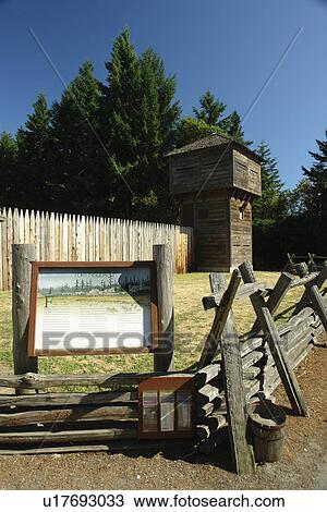 Stock Image -  Tacoma, WA, Washington, Point Defiance Park, Fort Nisqually Living History Museum. Fotosearch