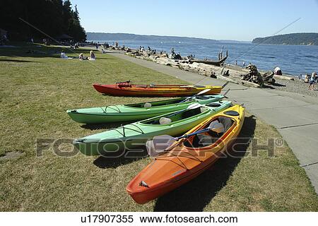 Stock Photography -  Tacoma, WA, Washington, Puget Sound, Point Defiance Park. Fotosearch