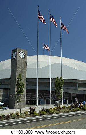 Stock Image -  Tacoma, WA, Washington, Tacoma Dome and Exhibition Hall. Fotosearch