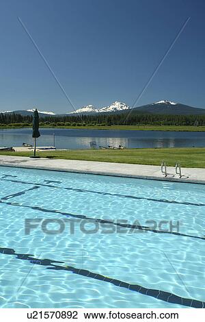 Three Sisters, OR, Oregon, Black Butte Ranch, swimming pool, Cascade Range, Cascade Volcanic Belt View Large Photo Image Stock Image - Three Sisters, OR, Oregon, Black Butte Ranch, swimming pool, Cascade Range, Cascade Volcanic Belt. Fotosearch