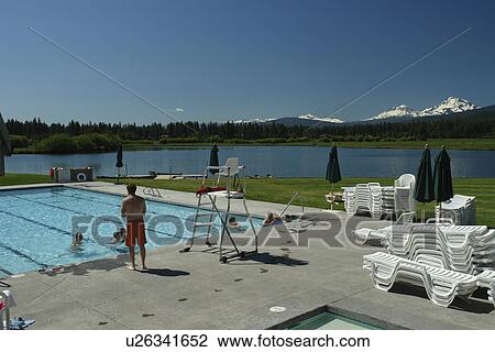 Three Sisters, OR, Oregon, Black Butte Ranch, swimming pool, Cascade Range, Cascade Volcanic Belt View Large Photo Image Stock Image - Three Sisters, OR, Oregon, Black Butte Ranch, swimming pool, Cascade Range, Cascade Volcanic Belt. Fotosearch