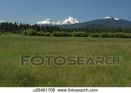 Three Sisters, OR, Oregon, Black Butte Ranch, Cascade Range, Cascade Volcanic Belt View Large Photo Image Stock Photo - Three Sisters, OR, Oregon, Black Butte Ranch, Cascade Range, Cascade Volcanic Belt. Fotosearch