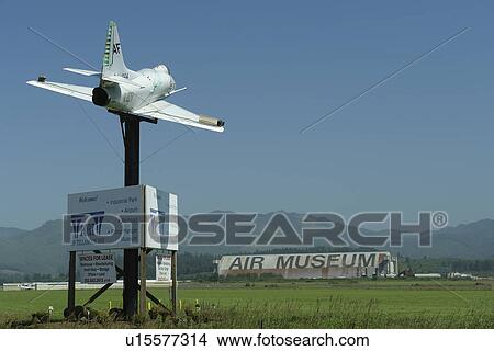 Picture -  Tillamook, OR, Oregon, Pacific Ocean, Pacific Coast Scenic Byway, Rt Route, Highway 101, Tillamook Air Museum, planes, aircraft. Fotosearch