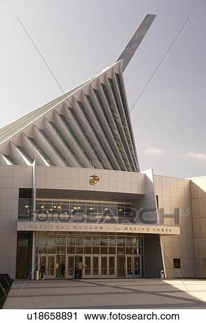 Stock Image -  Triangle, VA, Virginia, Quantico, Washington DC, National Museum of the Marine Corps, entrance. Fotosearch
