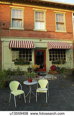 Unionville/Kennett Square, PA, Pennsylvania, Catherine's Restaurant, cafT, small round table, two chairs View Large Photo Image Stock Photo - Unionville/Kennett Square, PA, Pennsylvania, Catherine's Restaurant, cafT, small round table, two chairs. Fotosearch