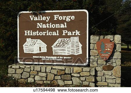 Valley Forge National Historic Park, PA, Pennsylvania, entrance sign View Large Photo Image Stock Photo - Valley Forge National Historic Park, PA, Pennsylvania, entrance sign. Fotosearch