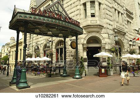 Stock Image -  Victoria, British Columbia, Canada, Vancouver Island, downtown, Bastion Square. Fotosearch