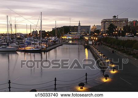 Victoria, British Columbia, Canada, Vancouver Island, Inner Harbour, downtown skyline, waterfront, marina, evening View Large Photo Image Stock Image - Victoria, British Columbia, Canada, Vancouver Island, Inner Harbour, downtown skyline, waterfront, marina, evening. Fotosearch