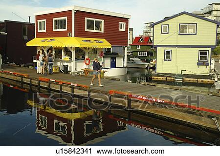 Victoria, British Columbia, Canada, Vancouver Island, Inner Harbour, Fisherman's Wharf View Large Photo Image Stock Image - Victoria, British Columbia, Canada, Vancouver Island, Inner Harbour, Fisherman's Wharf. Fotosearch