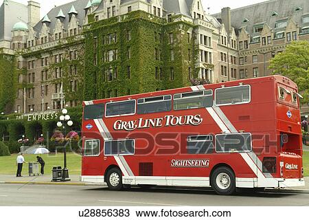 Victoria, British Columbia, Canada, Vancouver Island, Inner Harbour, The Empress Hotel, red double-decker bus View Large Photo Image Stock Image - Victoria, British Columbia, Canada, Vancouver Island, Inner Harbour, The Empress Hotel, red double-decker bus. Fotosearch