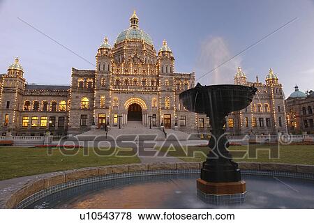 Victoria, British Columbia, Canada, Vancouver Island, Inner Harbour, Parliament Buildings, evening View Large Photo Image Stock Photo - Victoria, British Columbia, Canada, Vancouver Island, Inner Harbour, Parliament Buildings, evening. Fotosearch